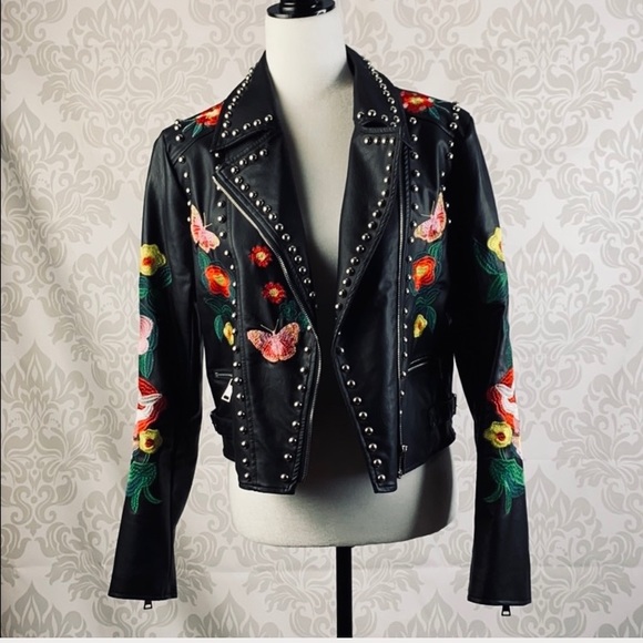 Drole De Copine Studded Biker Jacket - Picture 3 of 8